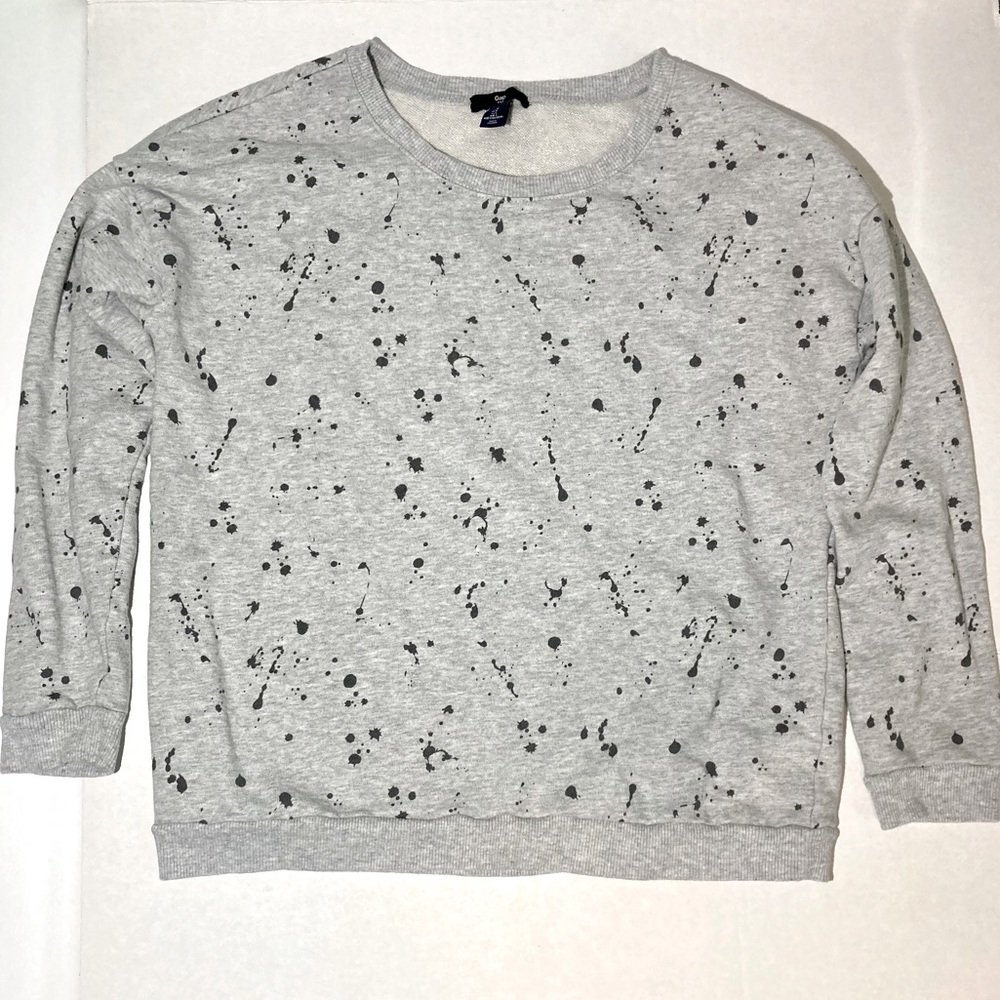 GAP Paint Splatter Crew Neck Sweatshirt